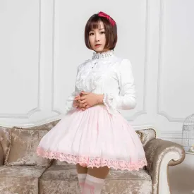 2019 Glittering Short Skirt Cute Mori Girl Skirt for Summer Mint Green/Pink/Lavender