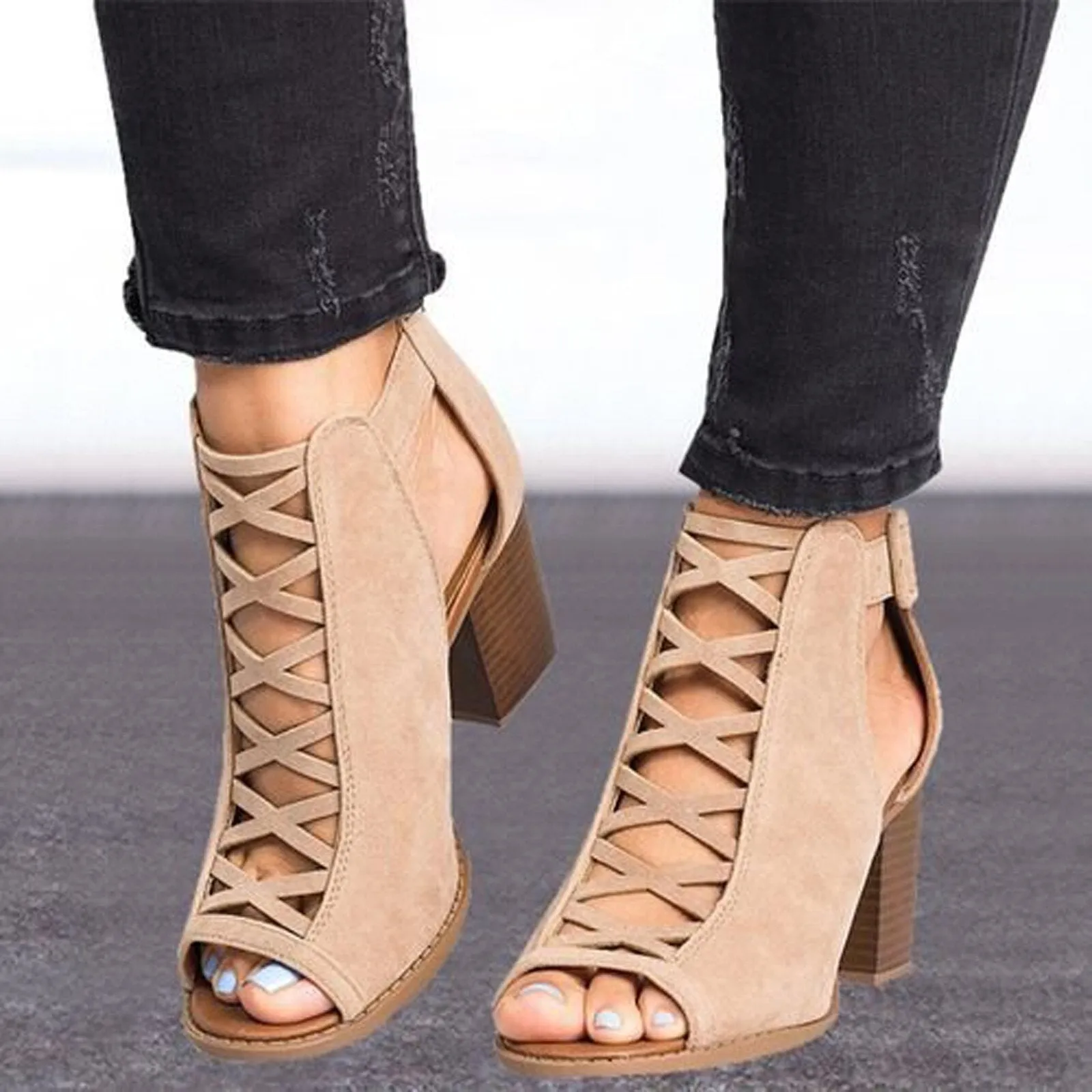 Amozae--Wedges Shoes For Women High Heels Sandals Summer Shoes 2024 Flip Flop Chaussures Femme Platform Sandals Plus Size 35-43