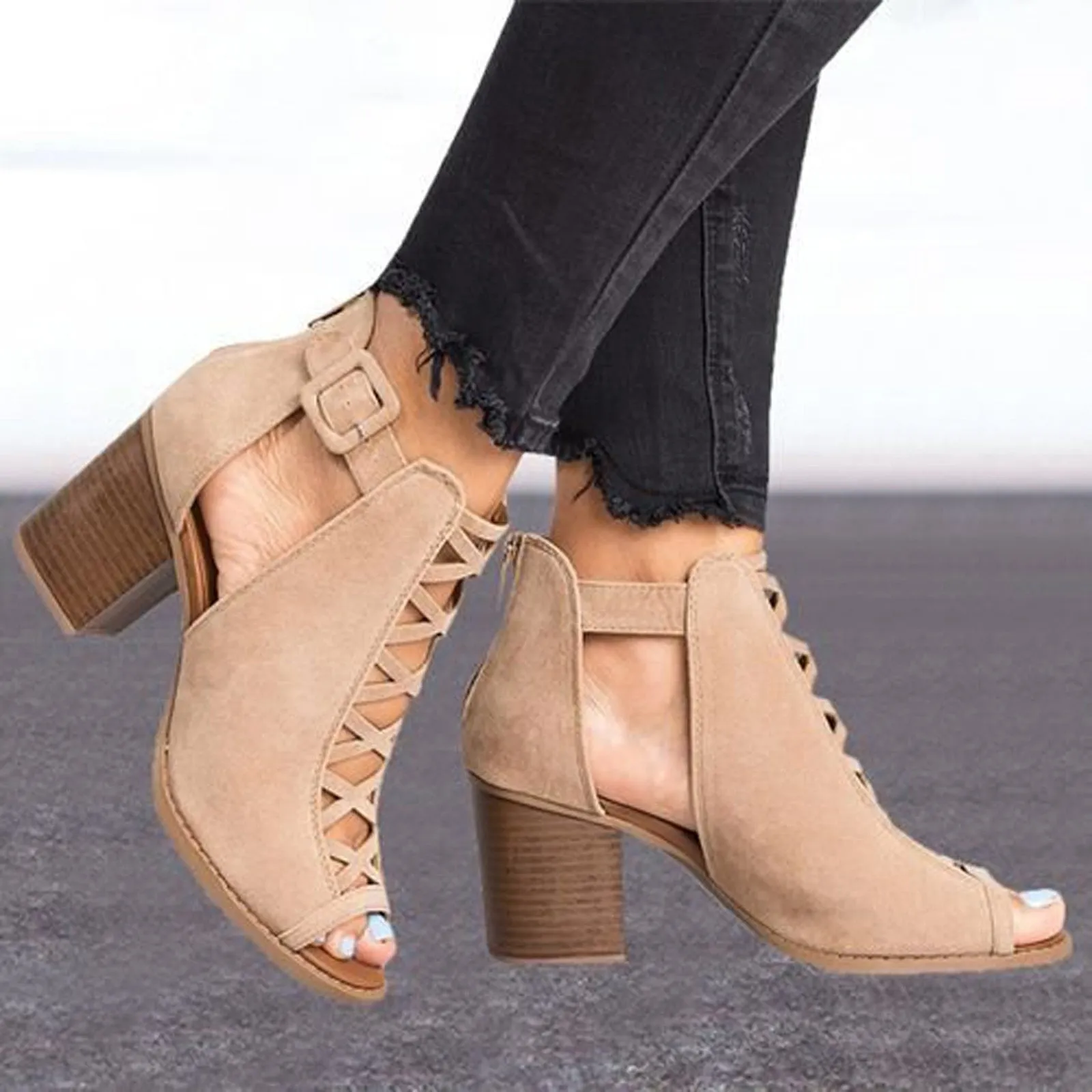 Amozae--Wedges Shoes For Women High Heels Sandals Summer Shoes 2024 Flip Flop Chaussures Femme Platform Sandals Plus Size 35-43