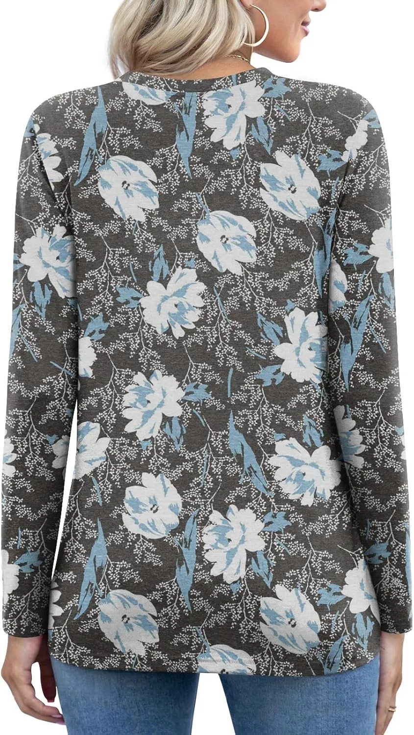Anymiss 2025 Womens Spring Long Sleeve Tunic Tops Casual Winter Twist Front Blouse Crewneck T-Shirts M-2XL