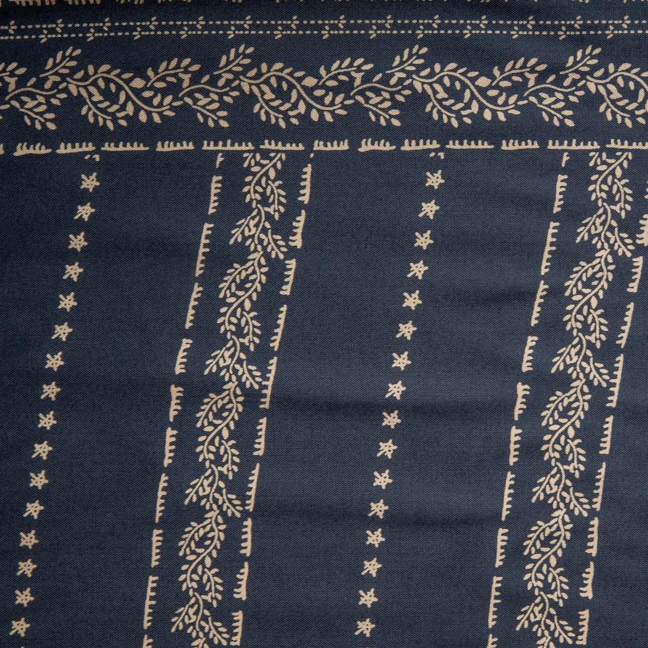 Blue & Beige Digital Print Rayon Fabric