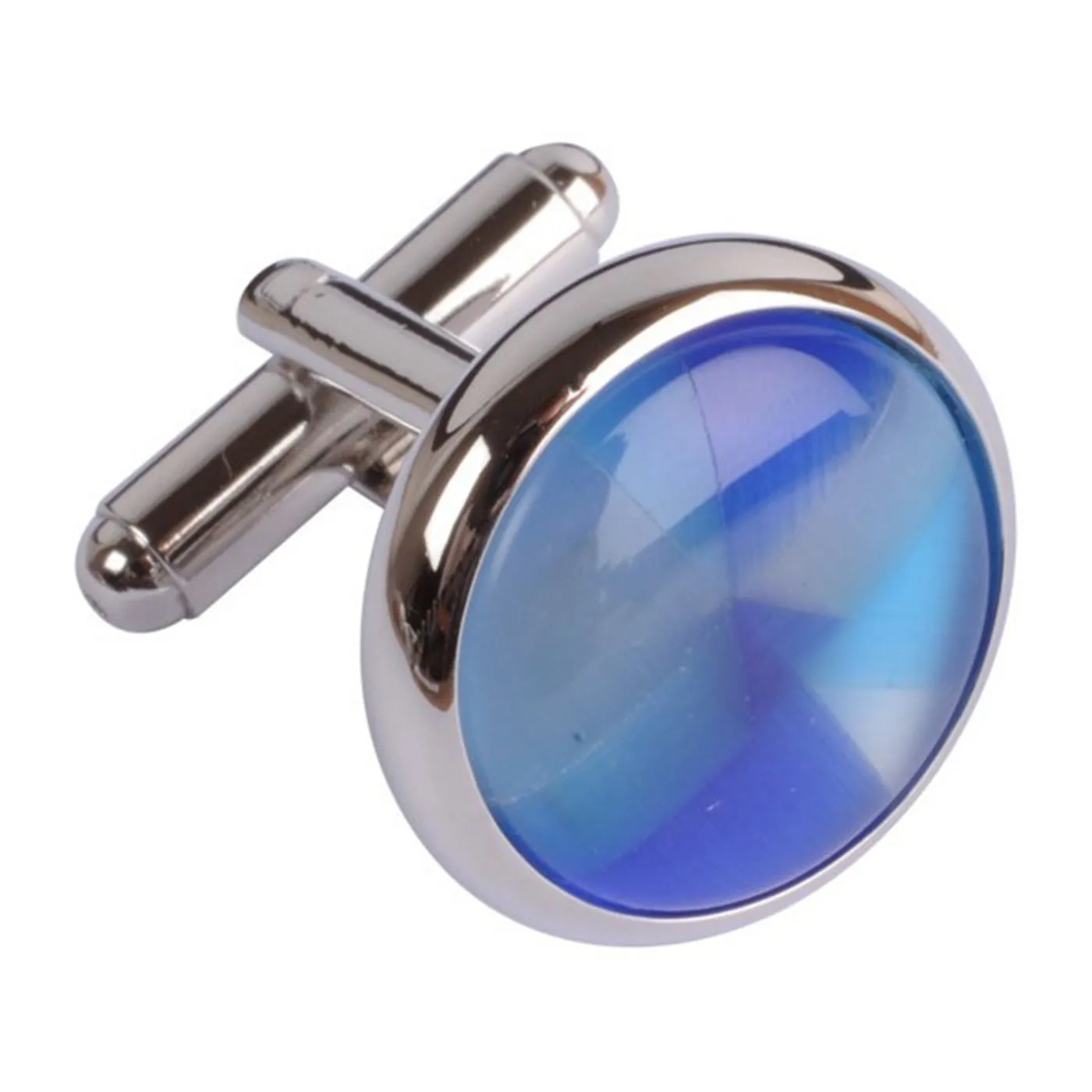 Blue, Turquoise & White Circles  Cufflinks