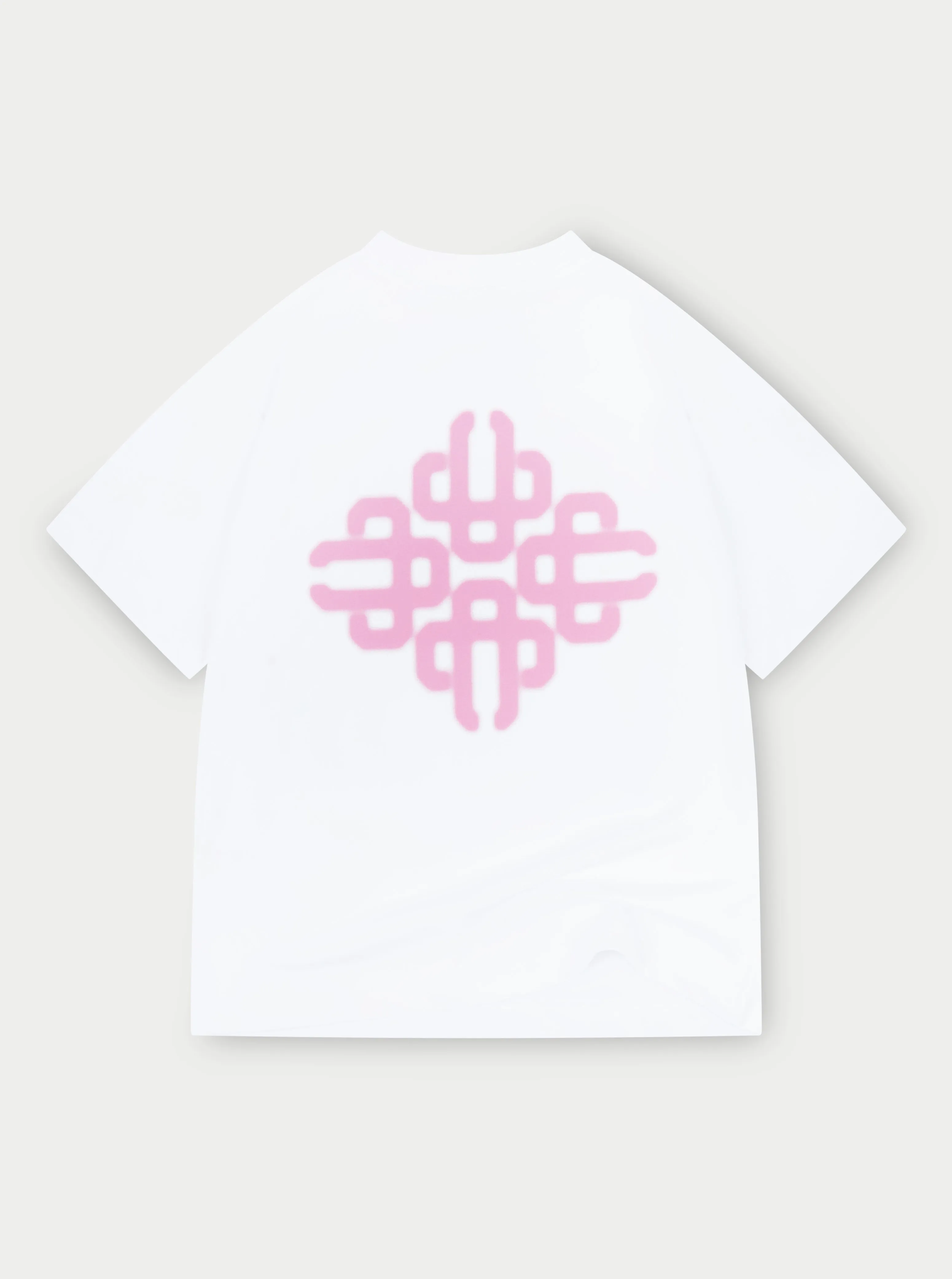 BLURRED GRAPHIC EMBLEM T-SHIRT - PINK