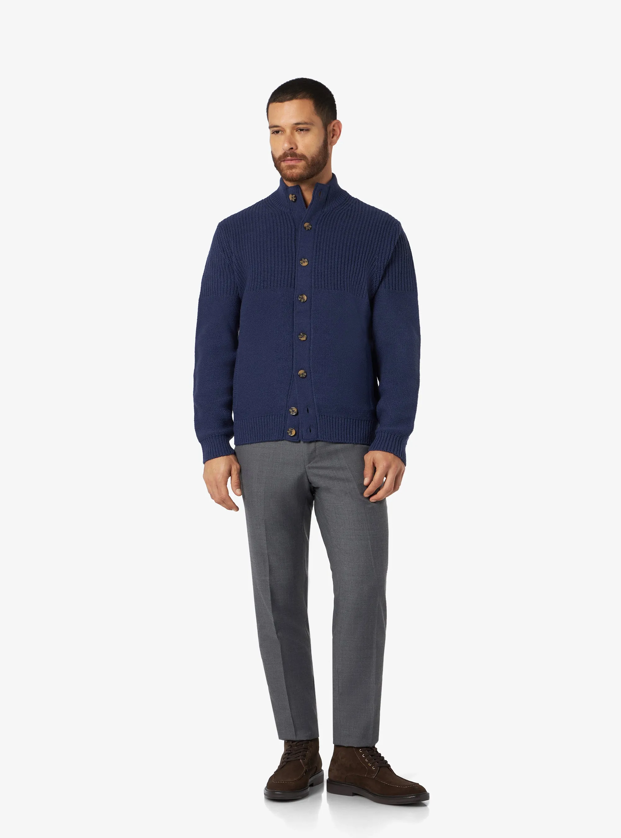 Cardigan Costa Inglese Chiusura con Bottoni - Clark