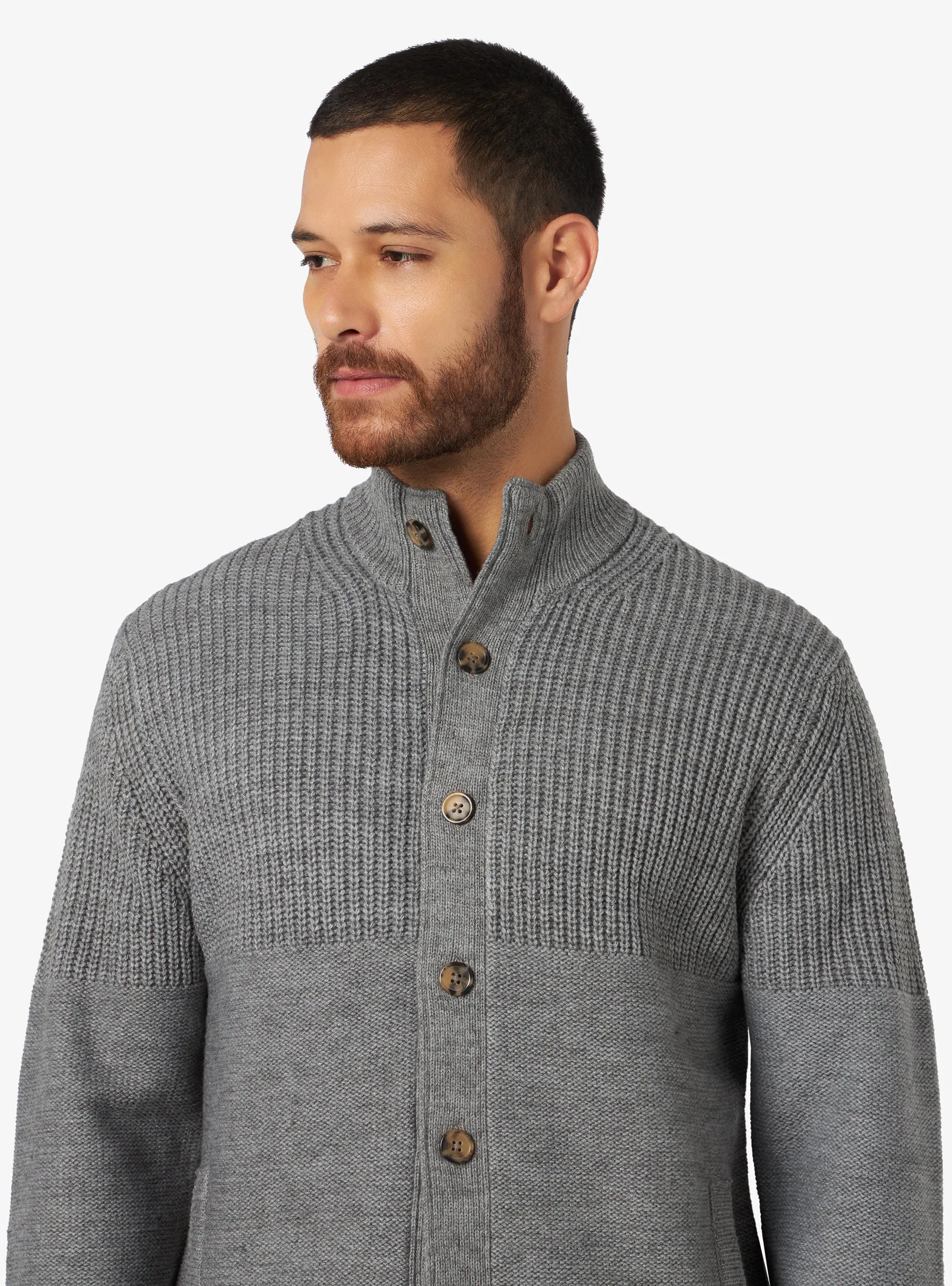 Cardigan Costa Inglese Chiusura con Bottoni - Clark