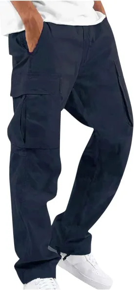 Cargo Pants for Men Lightweight Elastic Waist Joggers Casual Athletic Hiking Pants Multi Pockets 2025 Tactical Pants