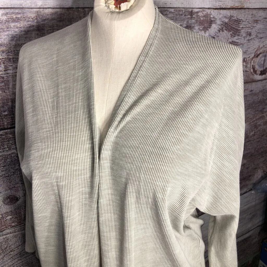 DONNI GRAY RIBBED OPEN CARDIGAN SIZE ONE SIZE TCC