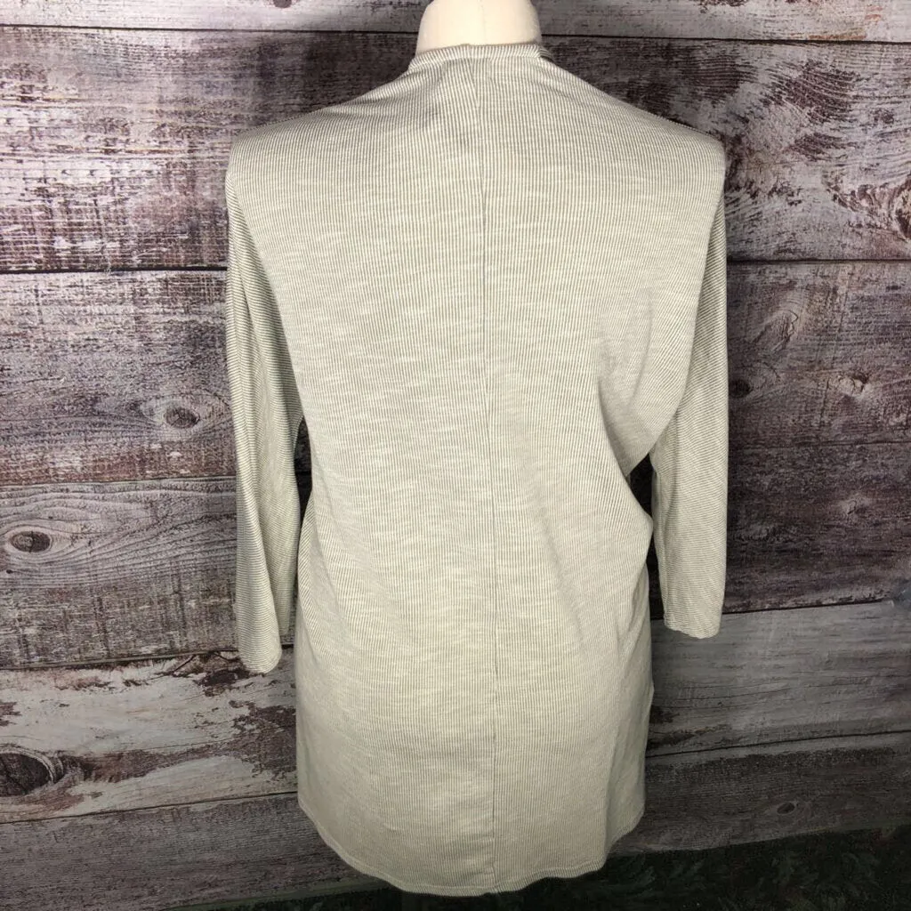 DONNI GRAY RIBBED OPEN CARDIGAN SIZE ONE SIZE TCC