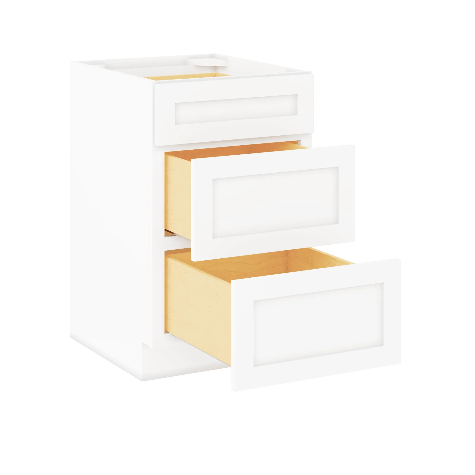 Drawer Base Kitchen Cabinet DB21 Alpina White LessCare 21 in. width 34.5 in. height 24 in. depth