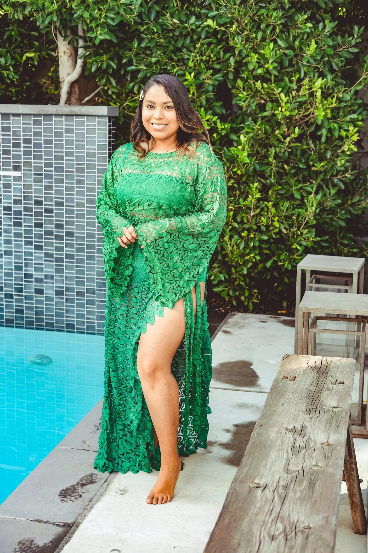 Emerald Lace Sarong Skirt