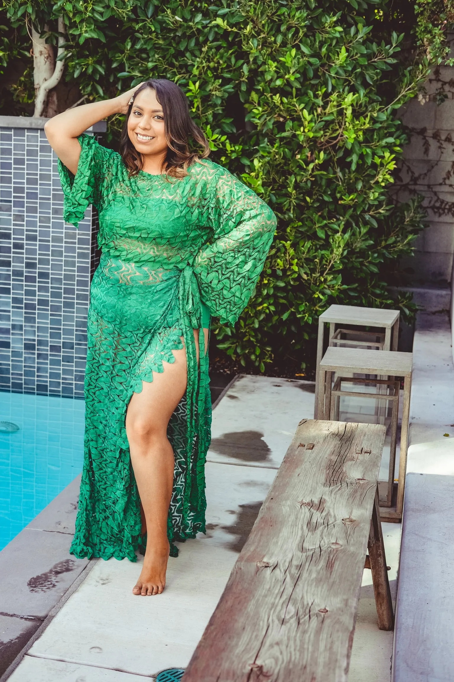 Emerald Lace Sarong Skirt