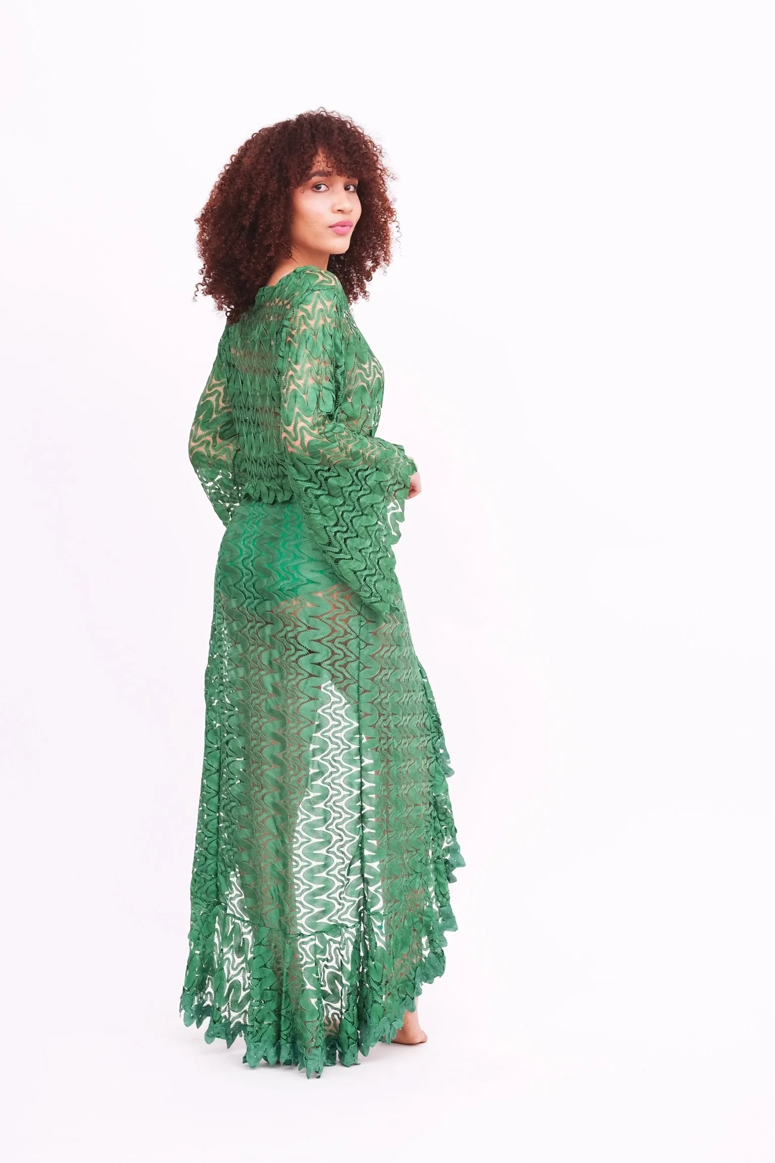 Emerald Lace Sarong Skirt