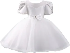 Flower Girl Dress Ruffle Satin Lace Tulle Beads Flower Decoration Toddler Wedding Birthday Party Evening Dress