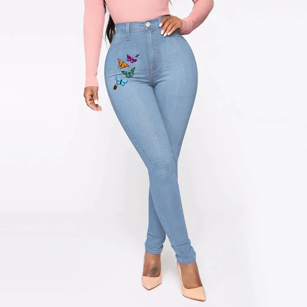 Girlary-shop main character dress to impress Printed Jeans Women's Jeans Women's High Waist Sexy Skinny Pants