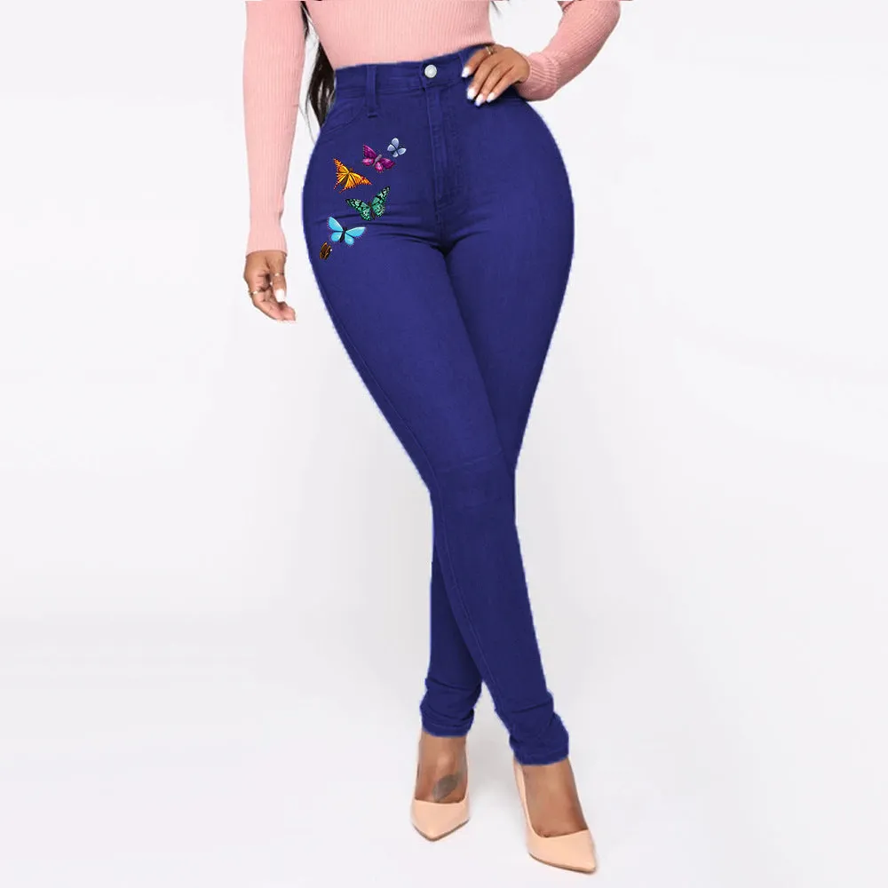 Girlary-shop main character dress to impress Printed Jeans Women's Jeans Women's High Waist Sexy Skinny Pants