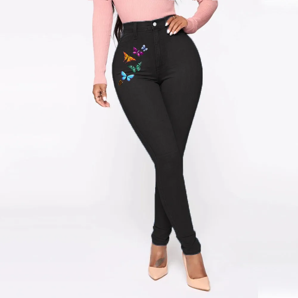 Girlary-shop main character dress to impress Printed Jeans Women's Jeans Women's High Waist Sexy Skinny Pants