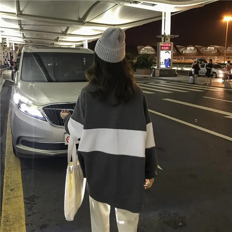 Gray Black Internet Girl Aesthetic Cardigan Sweater