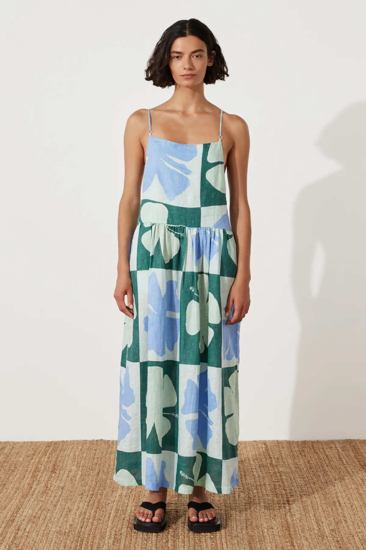Hibiscus Linen Dress