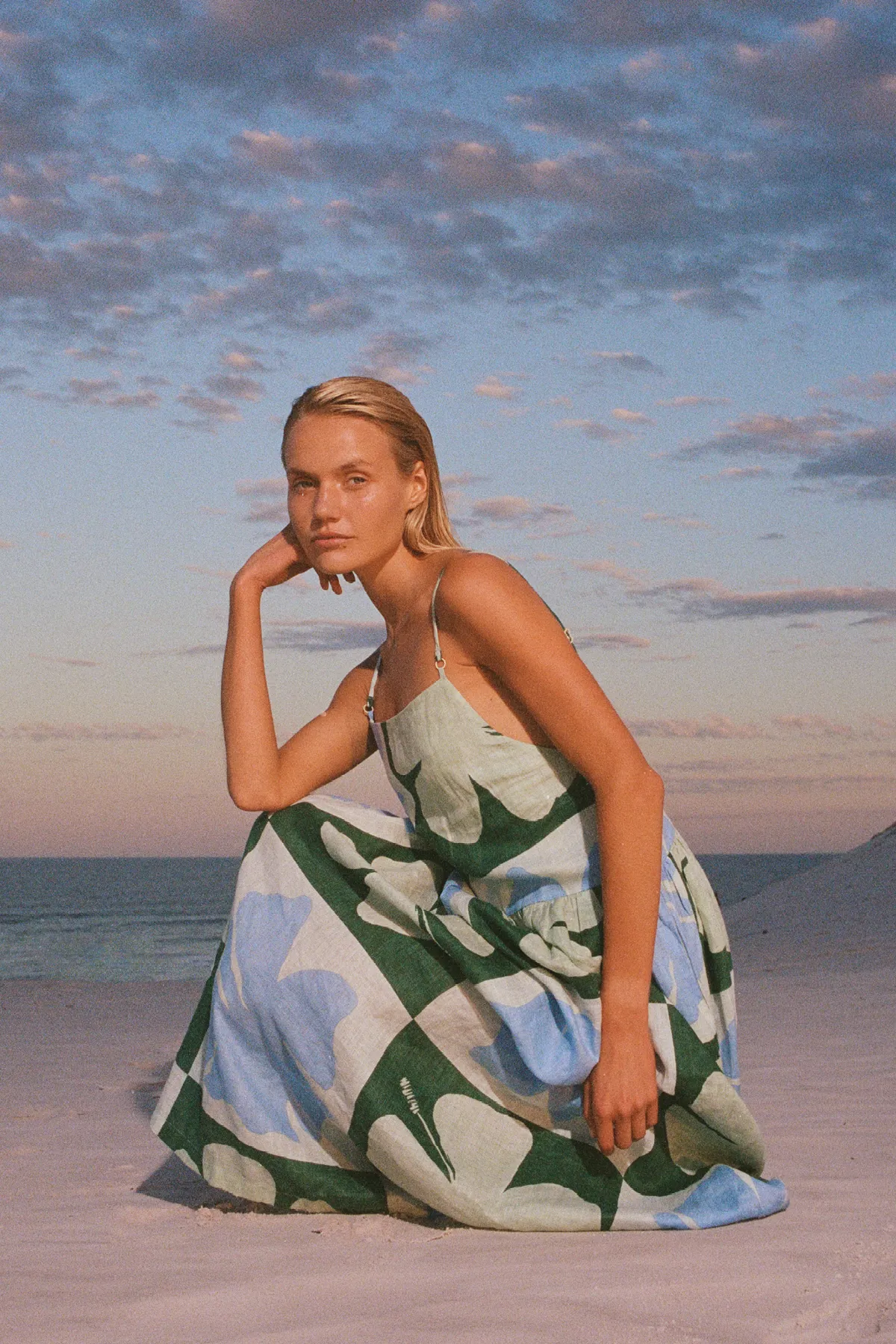 Hibiscus Linen Dress