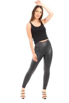 High Waisted Pu Legging - JE01B