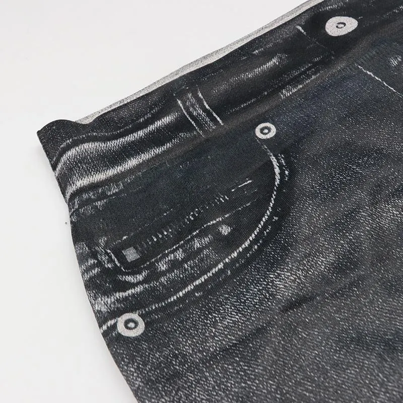 Hot Jeans for Women Denim Pants with Pocket Pull Cashmere Body Imitation Cowboy Slim Leggings Women Fitness Dropshipping (US 4-20W)
