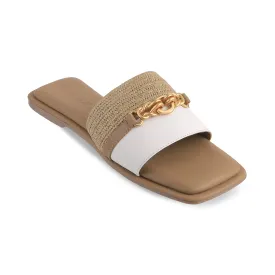 IVY- WHITE JUTE FLATS