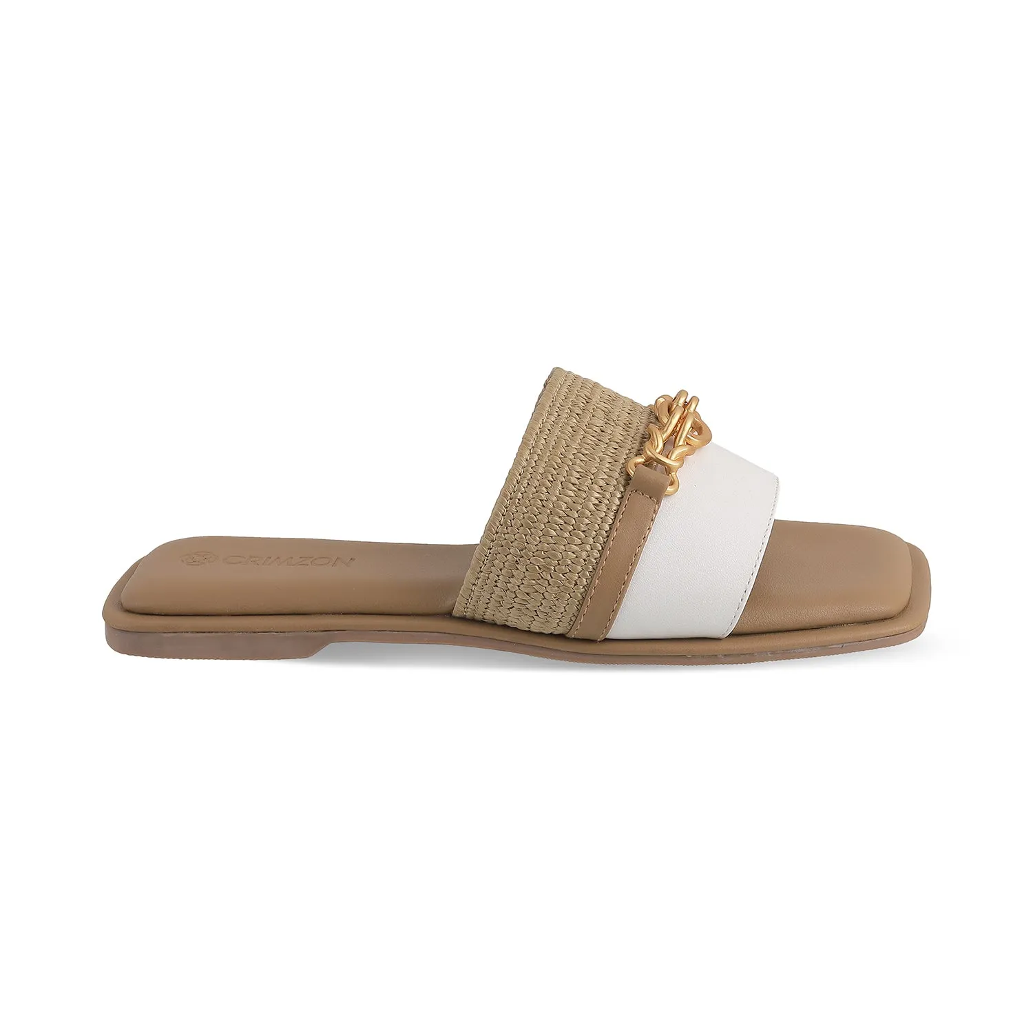 IVY- WHITE JUTE FLATS