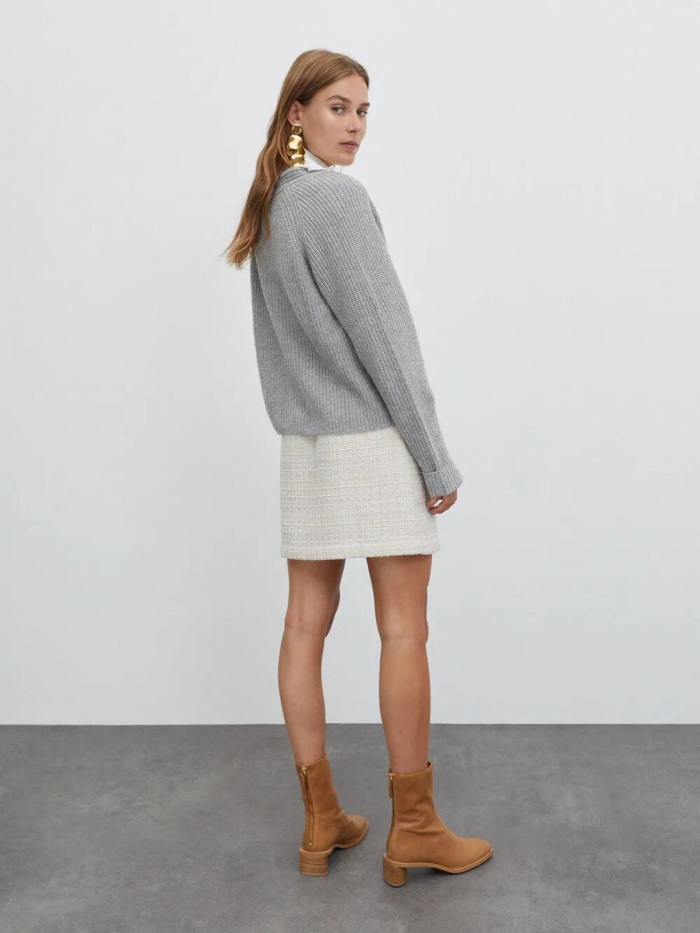 Knitted cardigan EDITED Lamis, gray