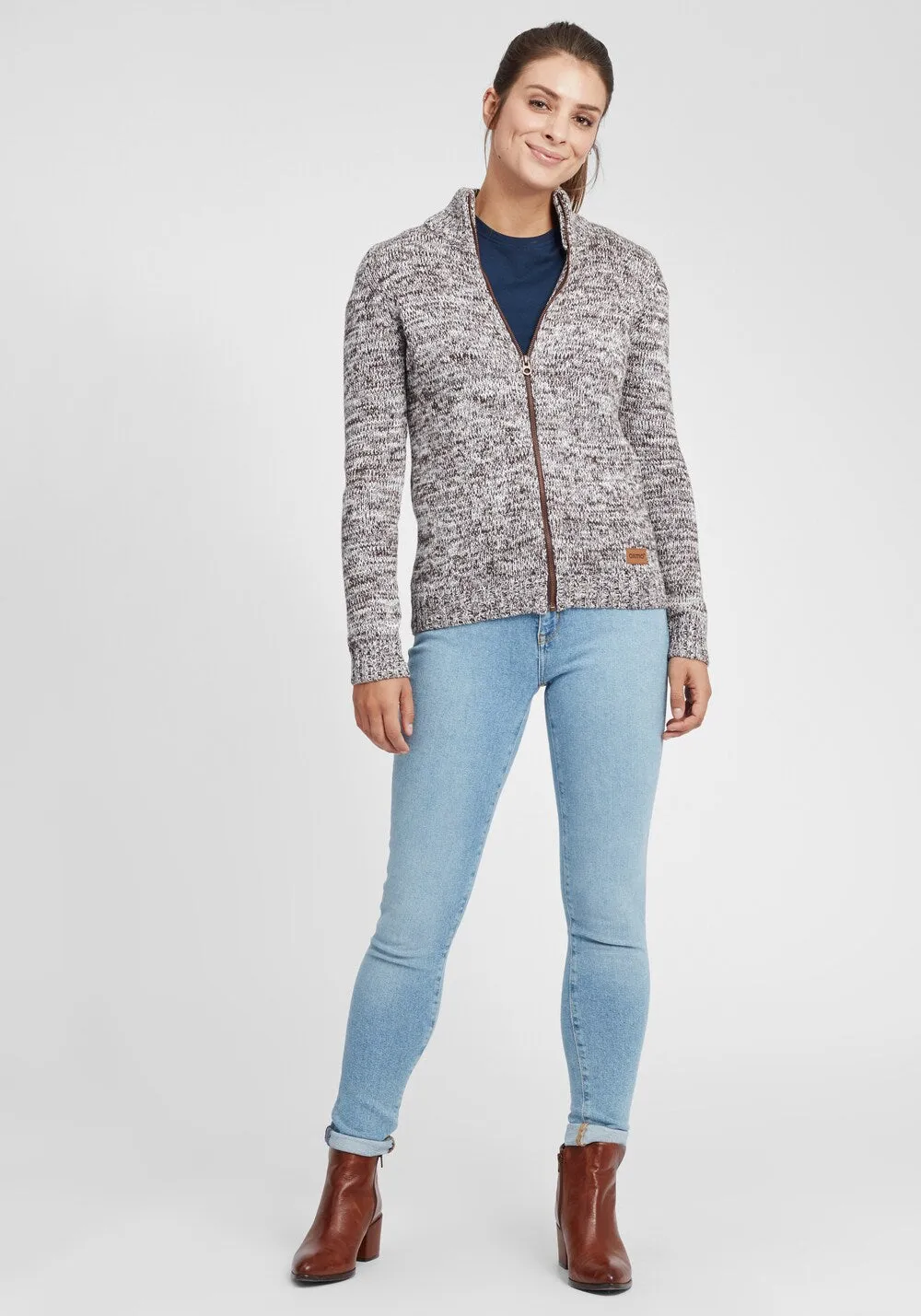 Knitted cardigan Oxmo Phenix, gray