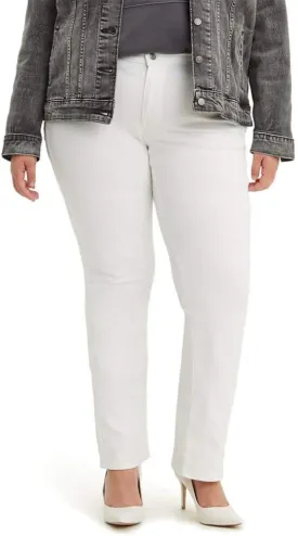 Levi's Women's Plus-Size Classic Straight Jeans, Simply White, 36 (US 18) R