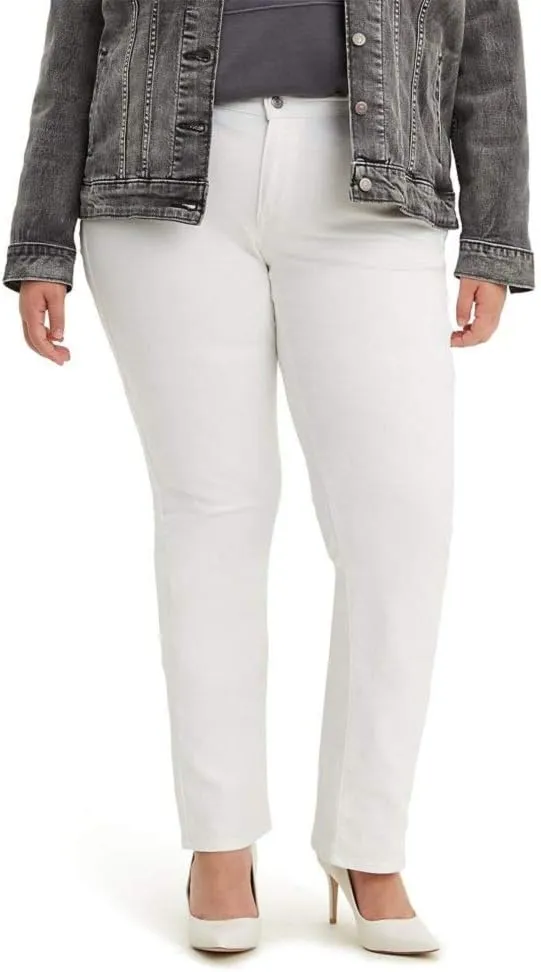 Levi's Women's Plus-Size Classic Straight Jeans, Simply White, 36 (US 18) R