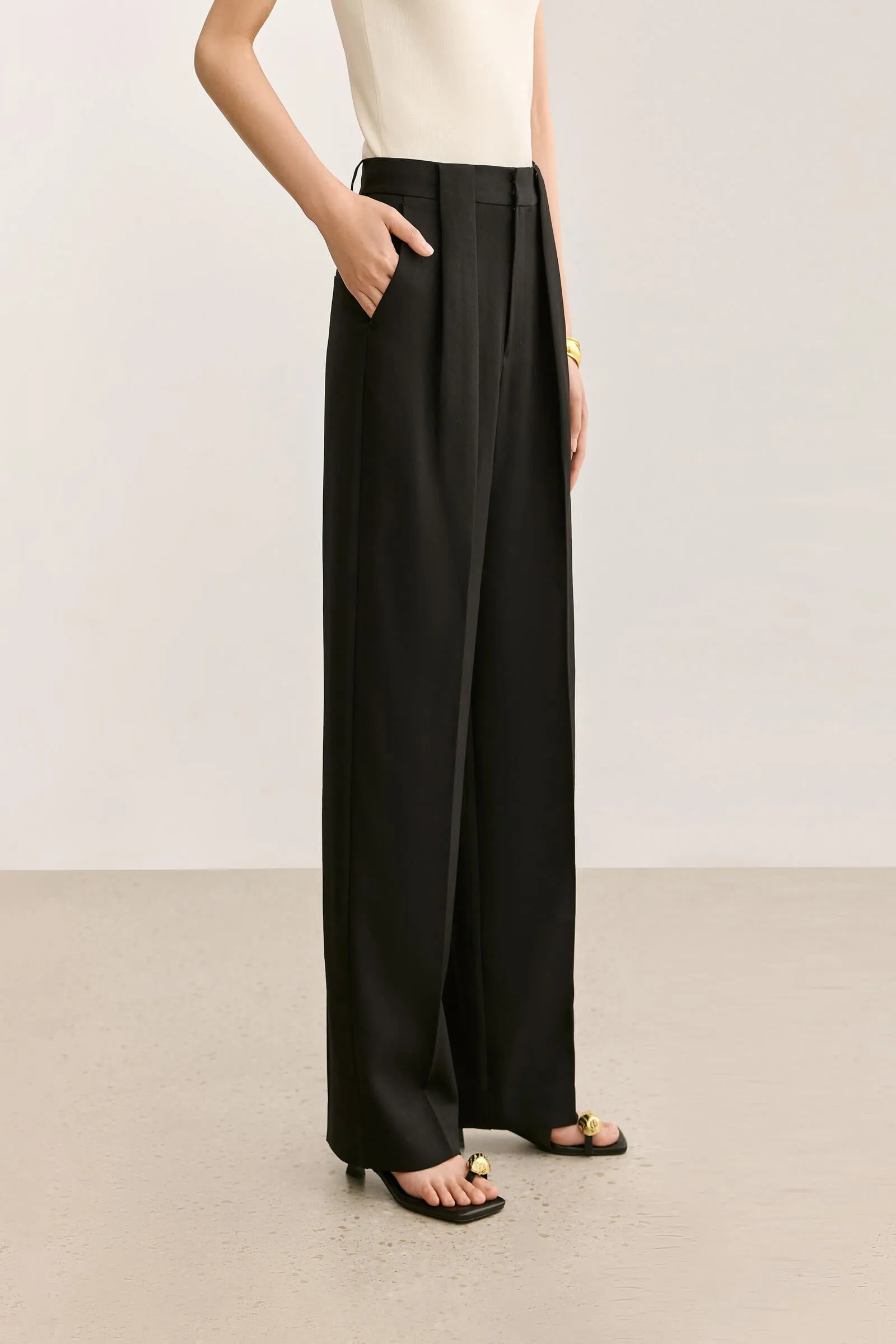 LILY Design Double Pleated Casual Pants