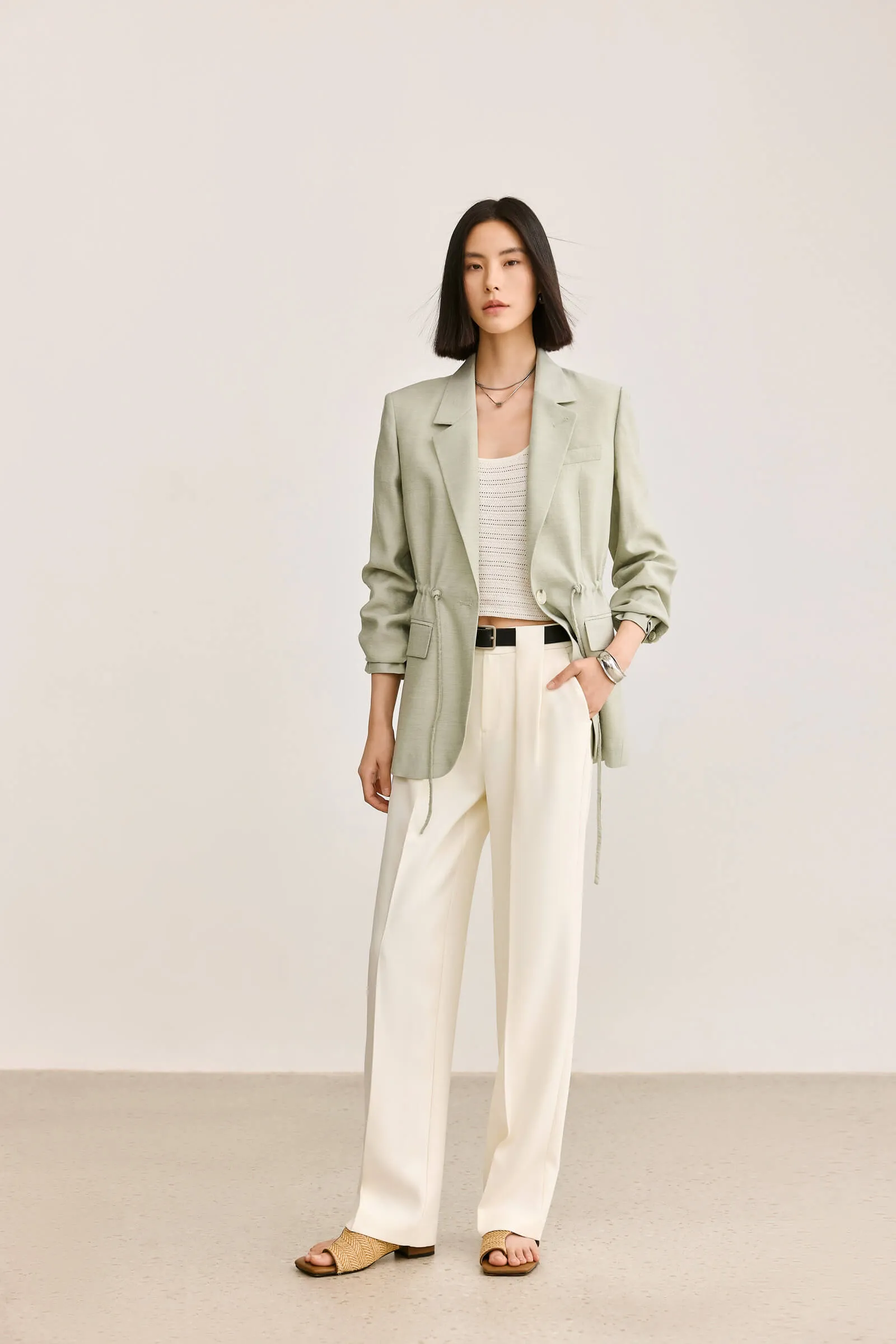 LILY Design Double Pleated Casual Pants