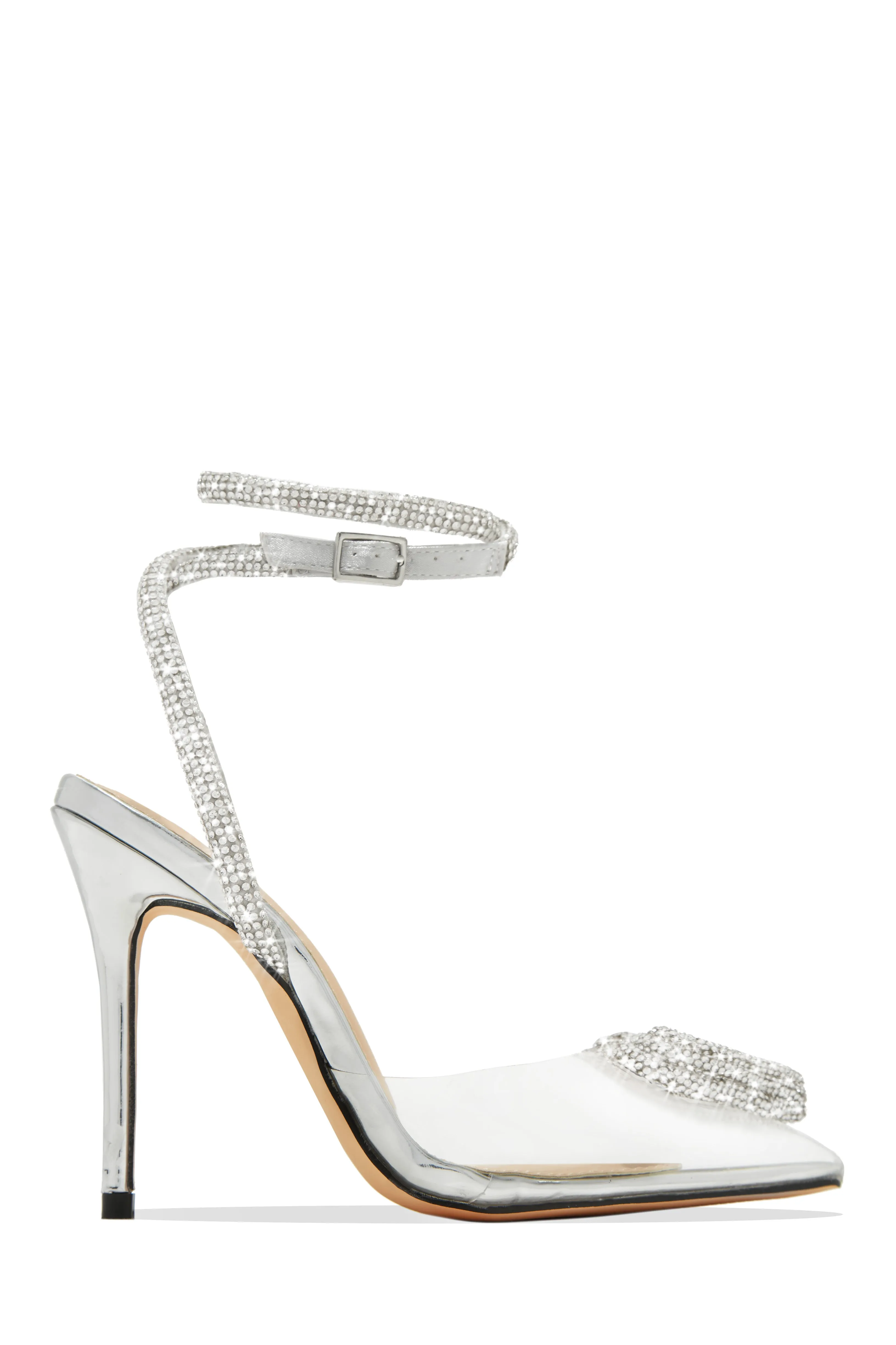 Love Language Embellished Heart Heel Pumps - Nude