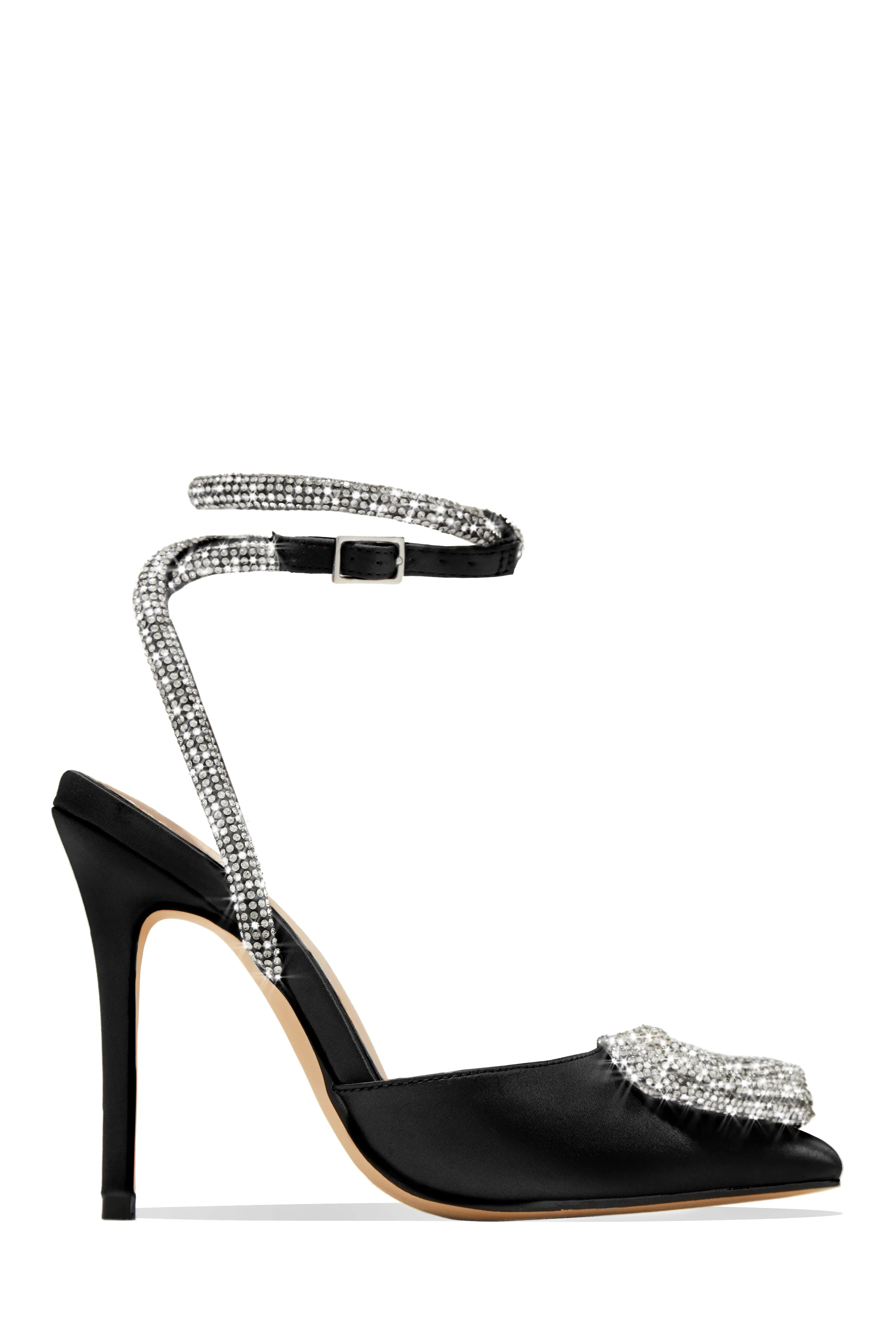 Love Language Embellished Heart Heel Pumps - Nude