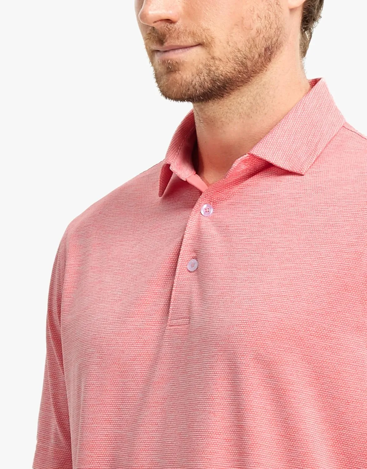 M MAELREG Golf Shirts for Men Dry Fit Short Sleeve Performance Moisture Wicking Heather Jacquard Active Mens Polo Shirts