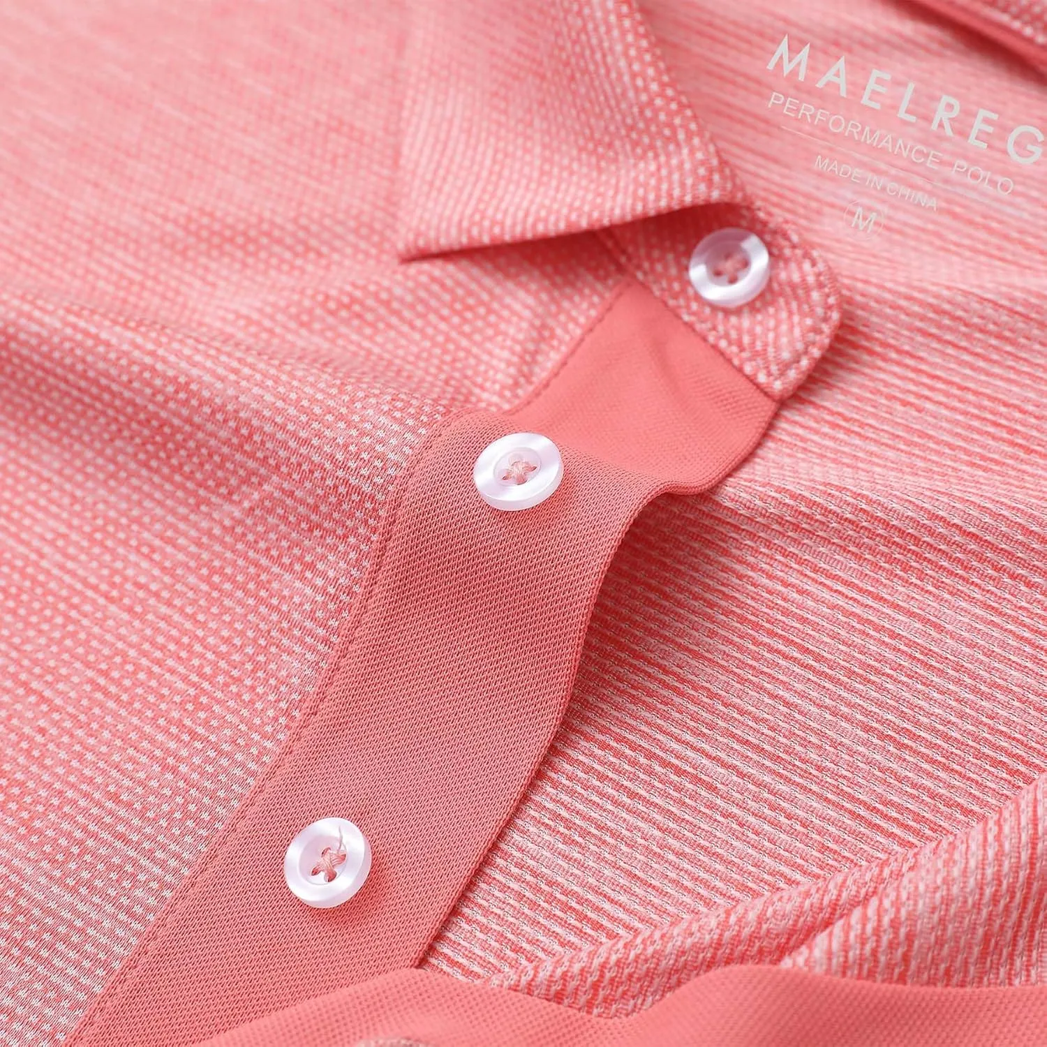 M MAELREG Golf Shirts for Men Dry Fit Short Sleeve Performance Moisture Wicking Heather Jacquard Active Mens Polo Shirts