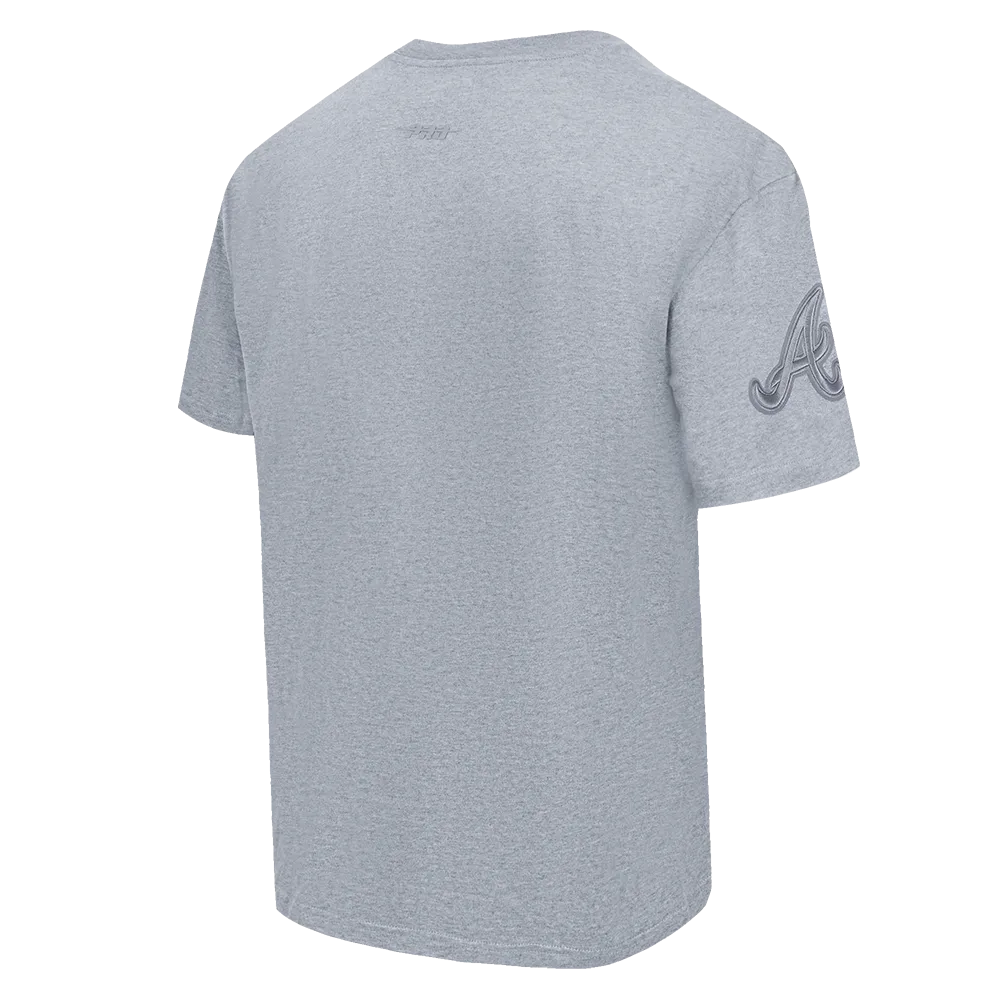 MLB ATLANTA BRAVES NEUTRAL MEN'S DROP SHOULDER TOP (DARK HEATHER GRAY)
