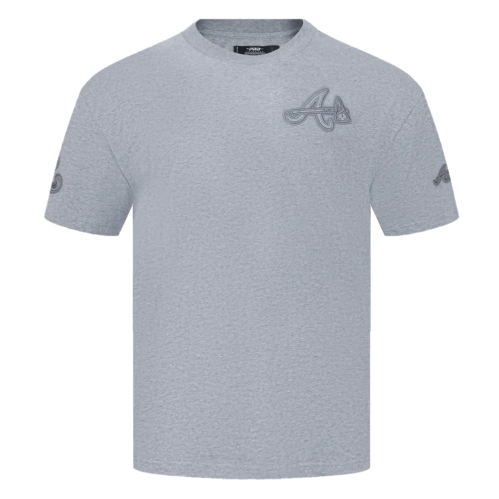 MLB ATLANTA BRAVES NEUTRAL MEN'S DROP SHOULDER TOP (DARK HEATHER GRAY)