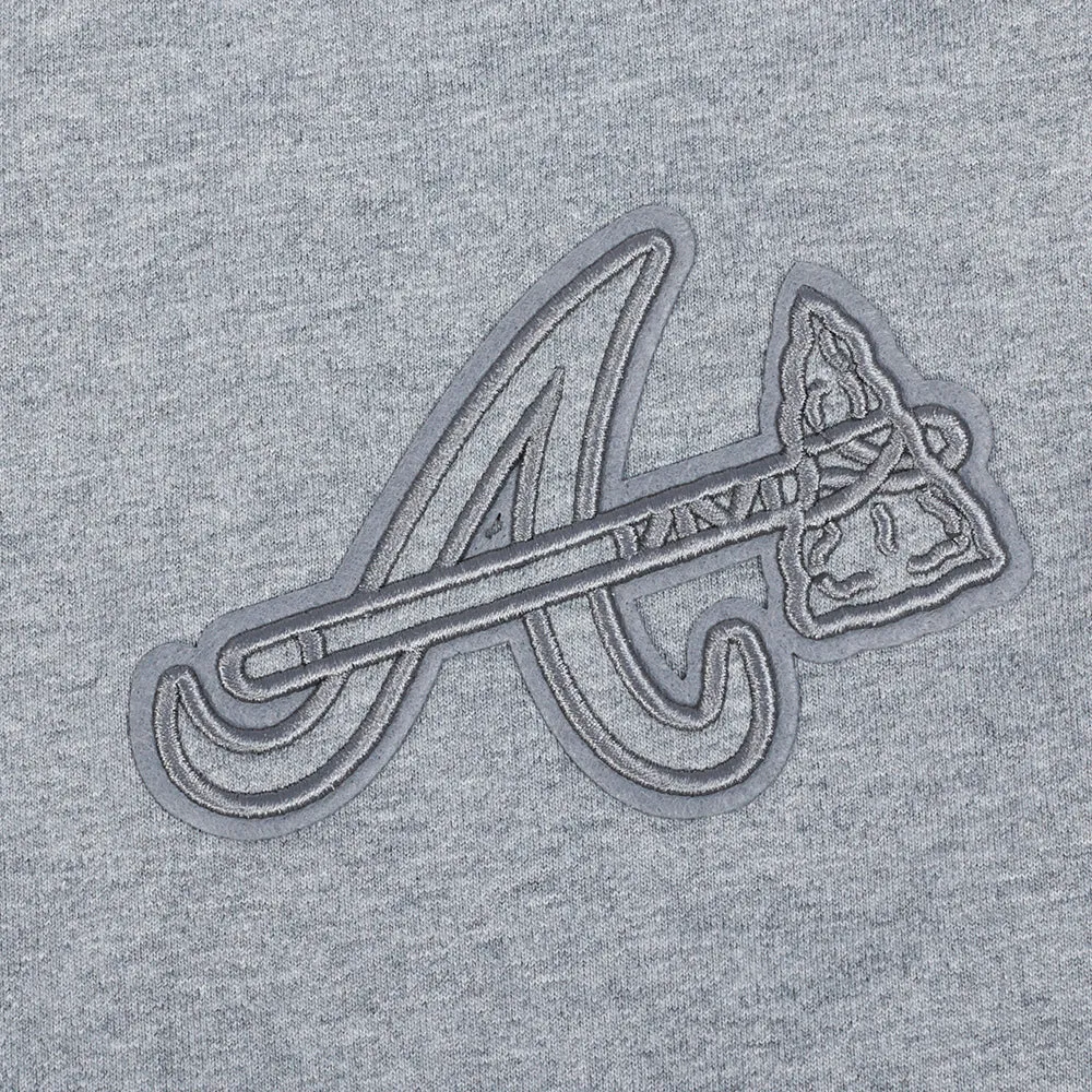 MLB ATLANTA BRAVES NEUTRAL MEN'S DROP SHOULDER TOP (DARK HEATHER GRAY)