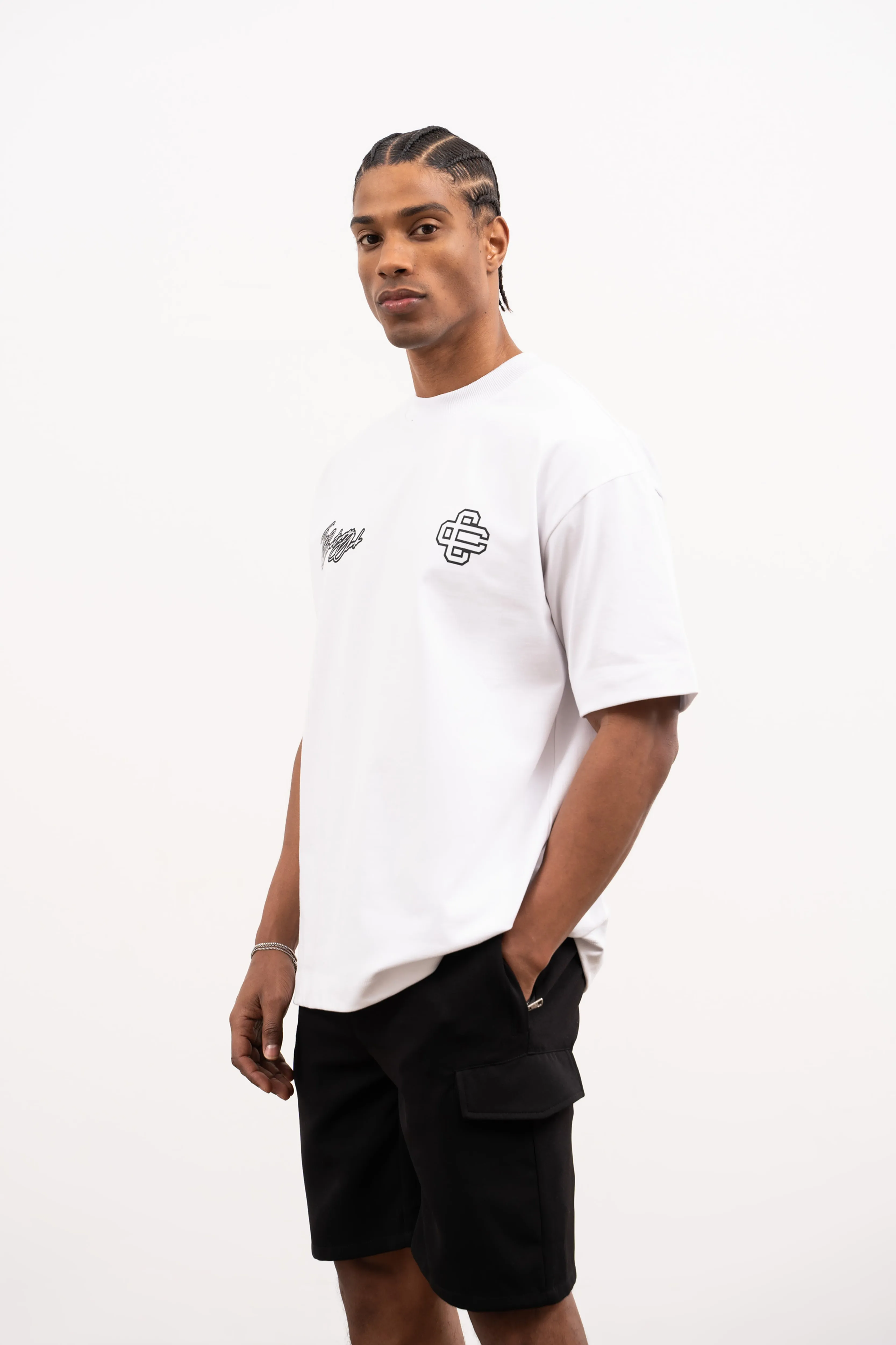 MULTI LOGO T SHIRT - WHITE