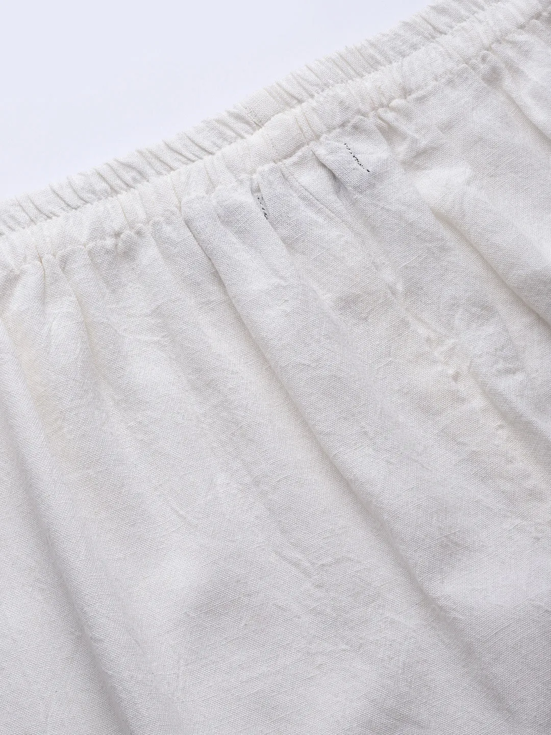 Off White Floral Straight Kurta With Off White Pants