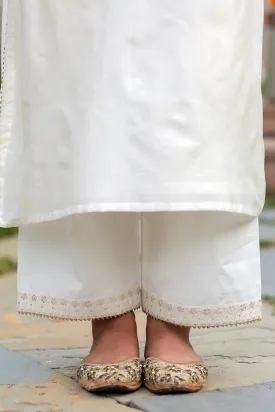 Off-White Straight Fit Pant In Cotton Fabric