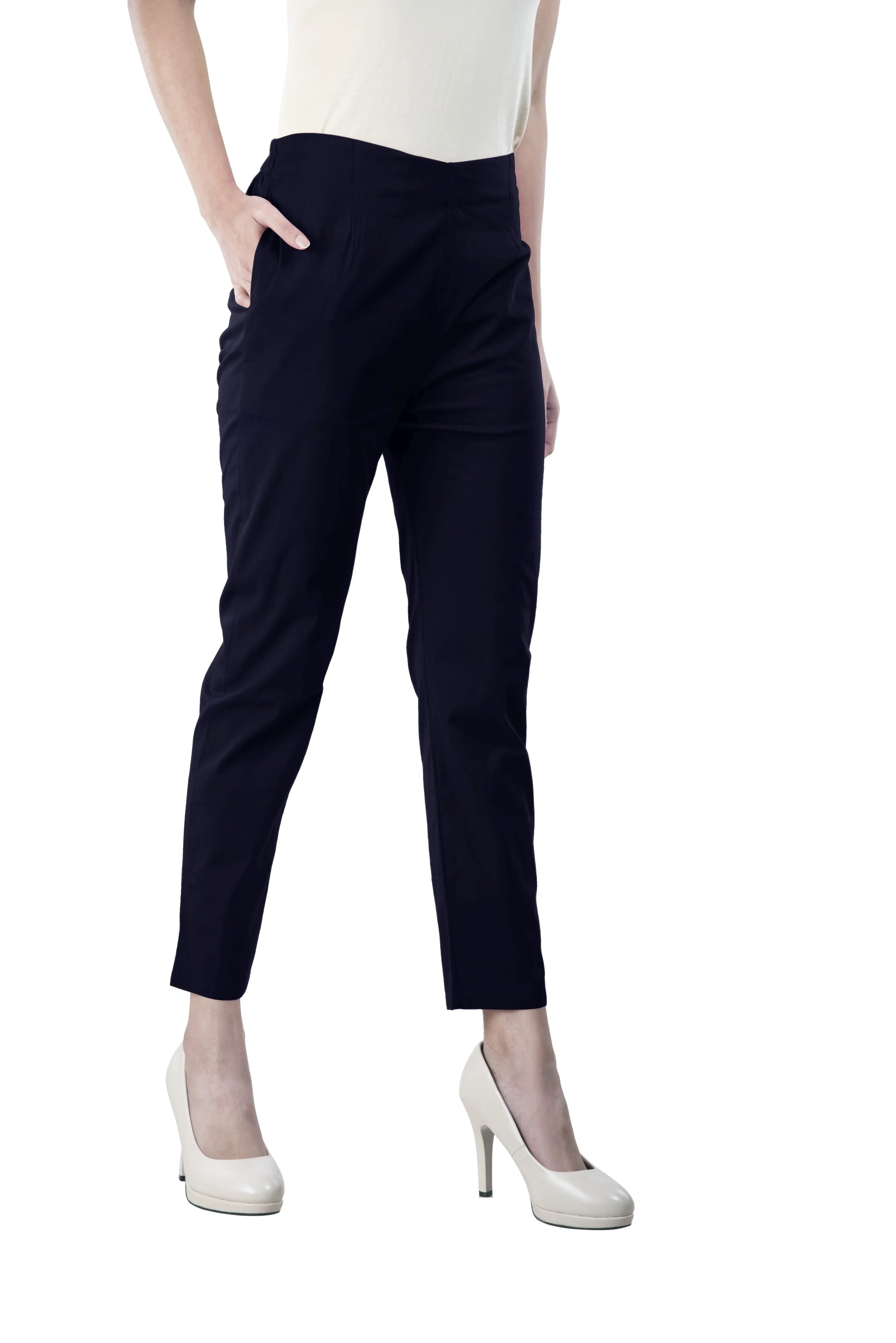 Pencil Pants : Plus Size (Dark Navy)