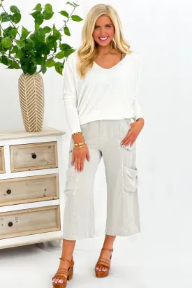 PIGWHTCP Twill Faulkner Crop *Final Sale*
