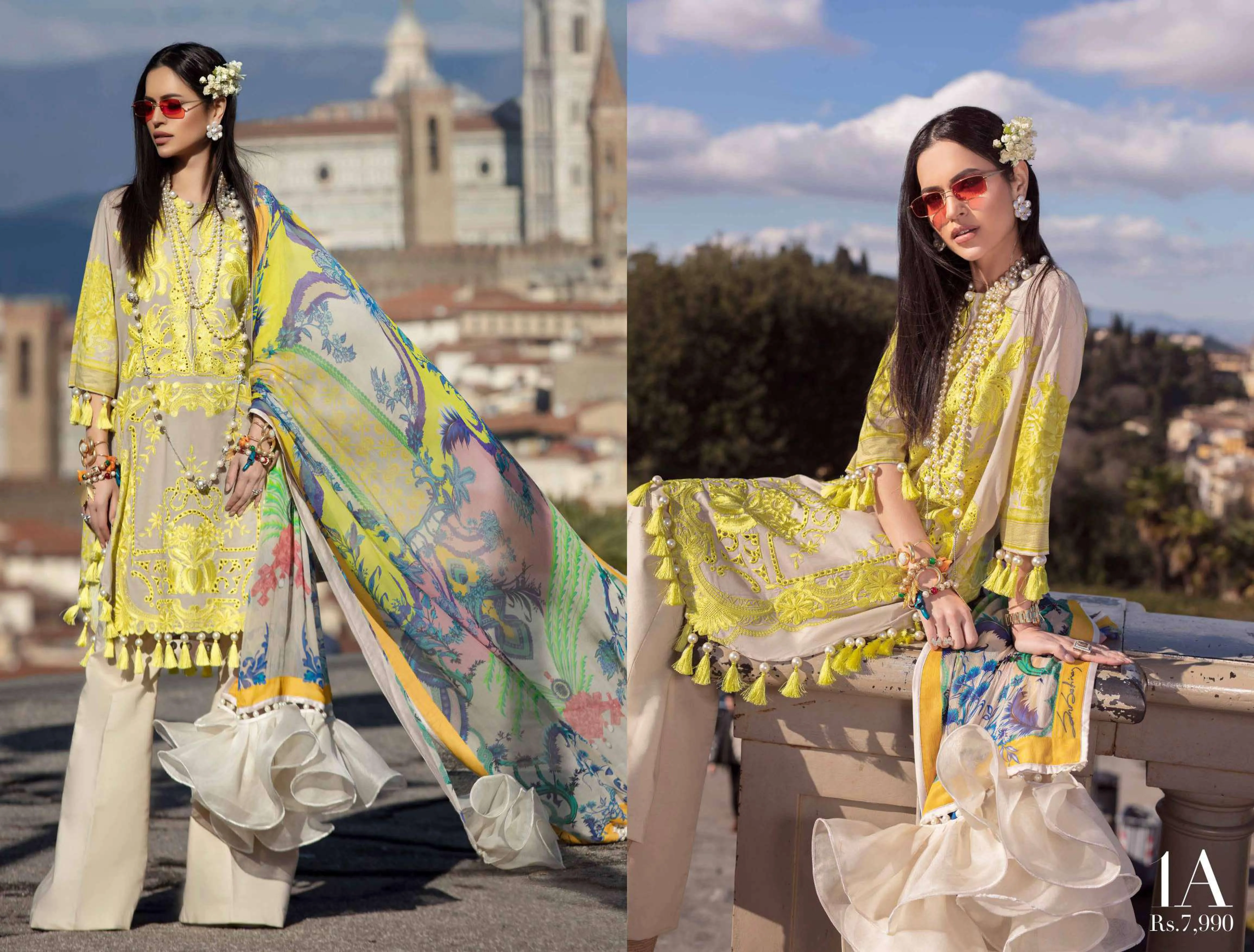 Sana Safinaz Luxury Lawn Collection 2019 – 1A - Venetian Blue