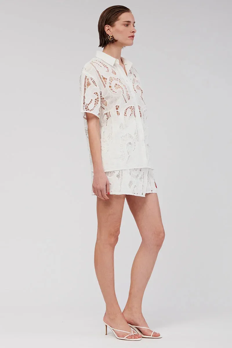 Suboo Florence Lace Skirt - White