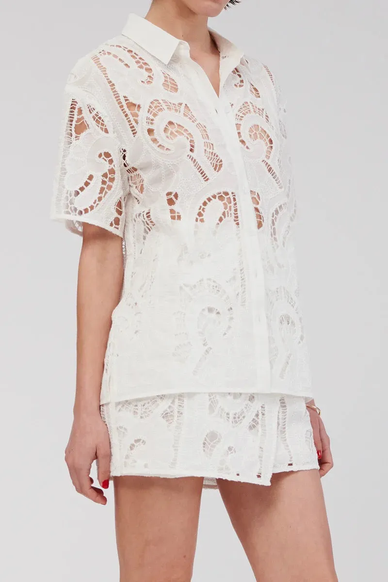 Suboo Florence Lace Skirt - White