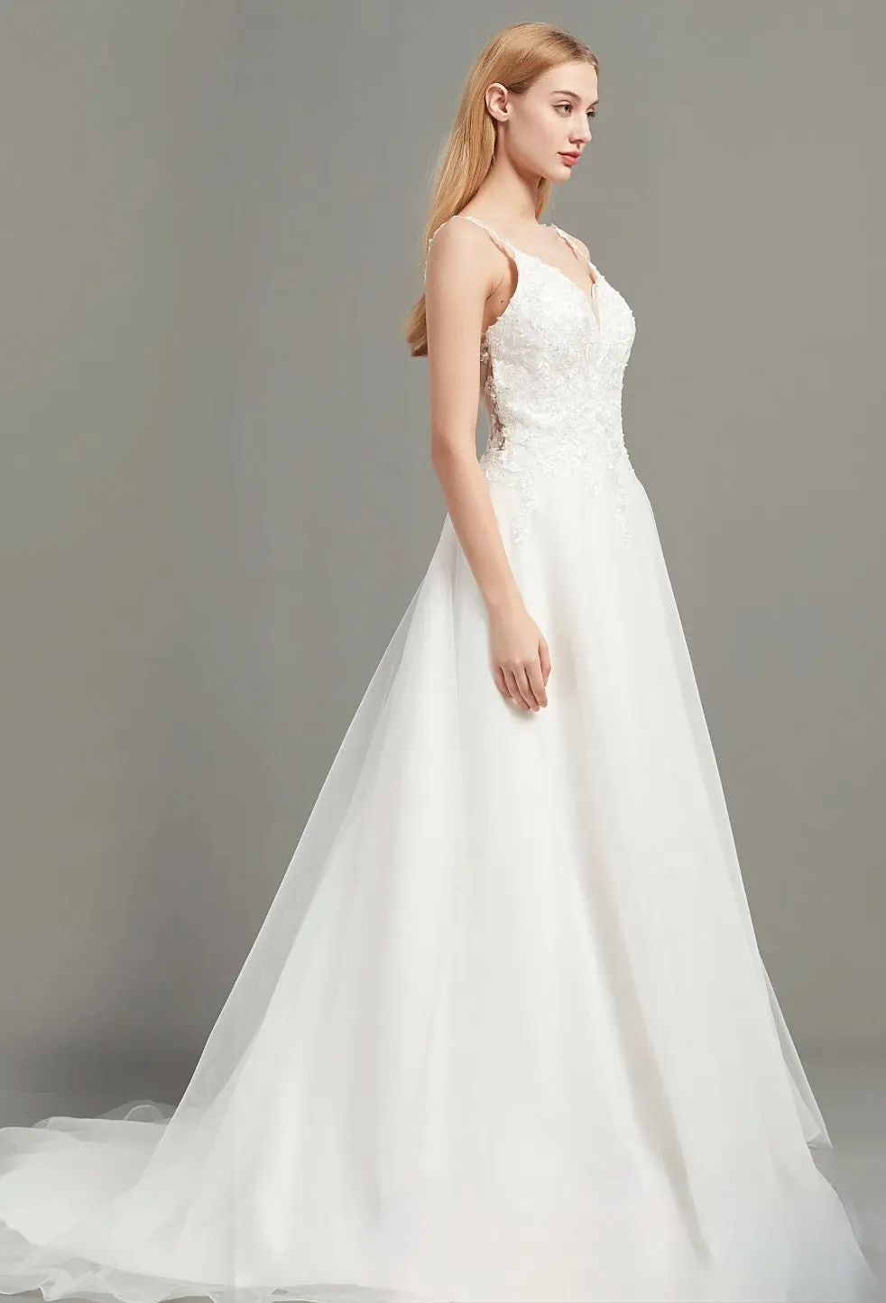Sweetheart Bridal Wedding Gown With Low Back