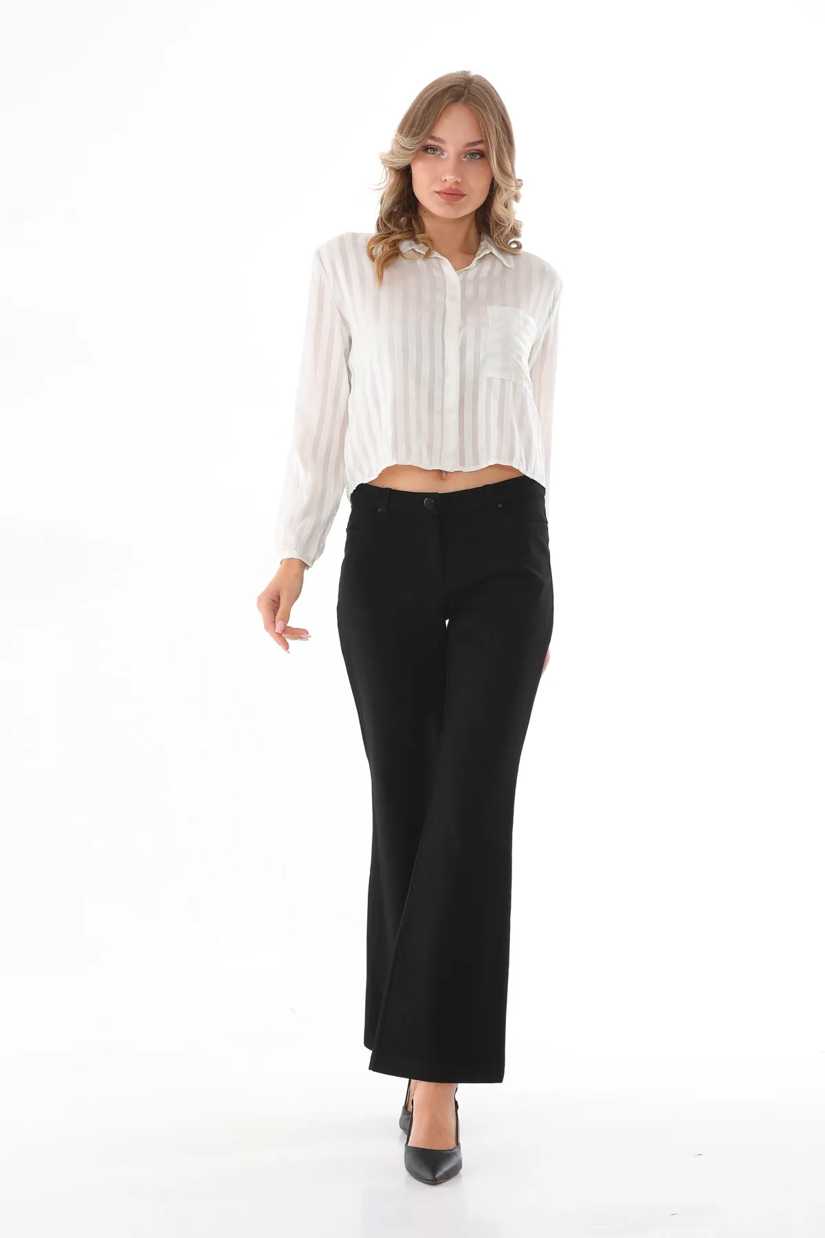 SZ Canvas Wide Leg Pants Black